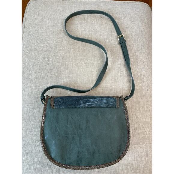 STEVEN BY STEVE MADDEN XL Leather Tapestry Crossbody Carpet Shoulder Bag NEW - Picture 3 of 16